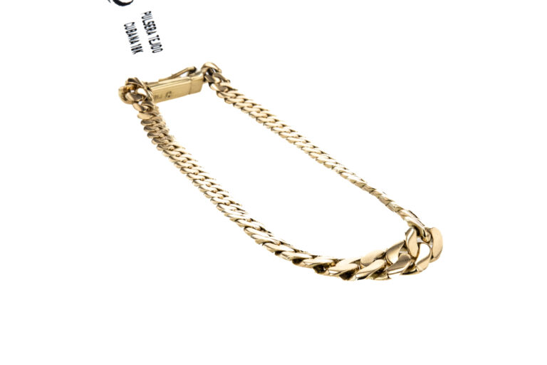 PULSERA TEJIDO CUBANA 18K Orocash